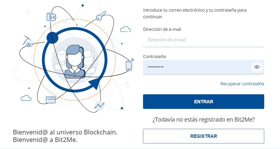 Accede a tu cuenta de bit2me